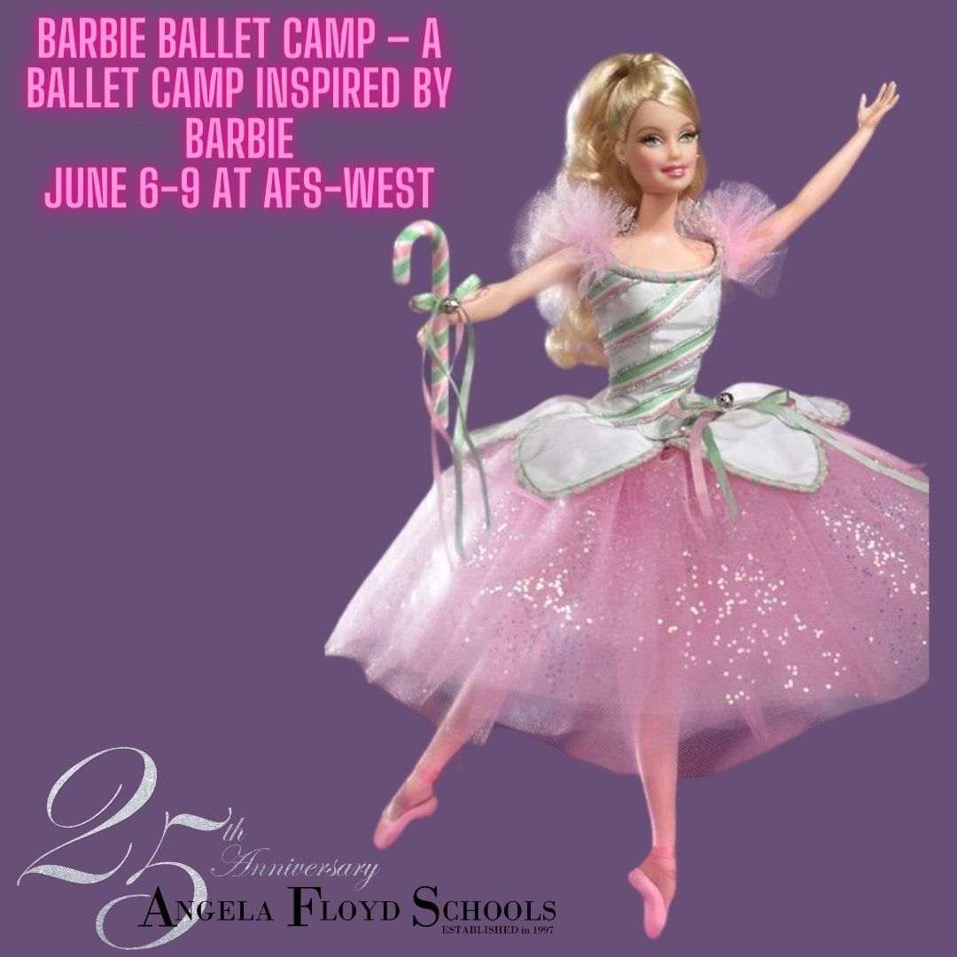 informational image with ballerina barbie