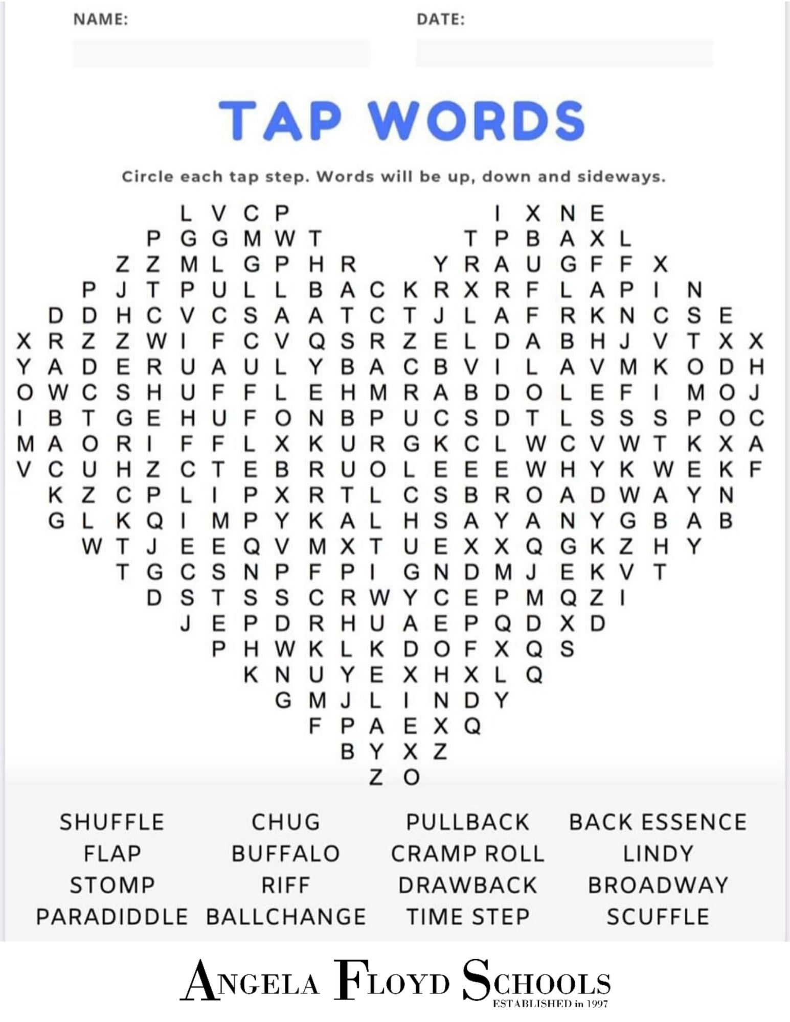 tap words