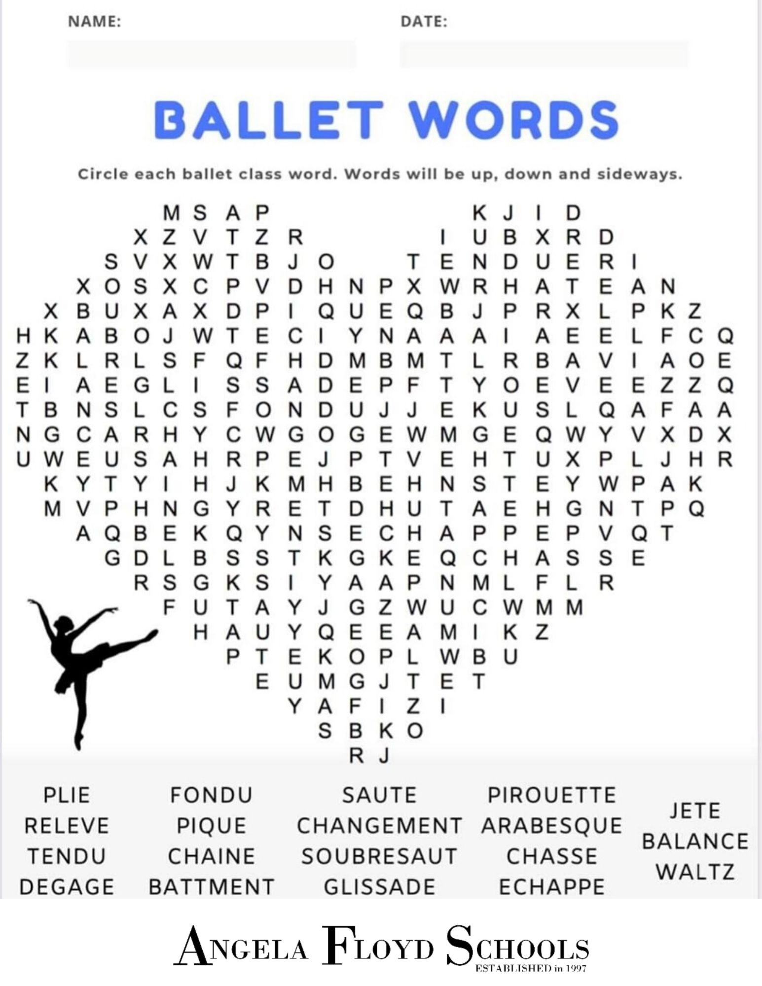 ballet words